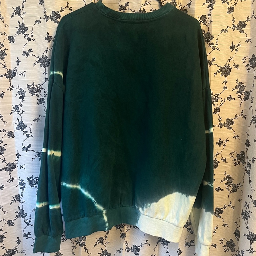 Elevenparis Unisex 'Bless This Mess' Green Tie-Dye Sweatshirt - Picture 3 of 6